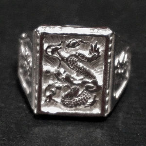 9 2 5 Sterling Silver Zodiac Dragon Men's Ring